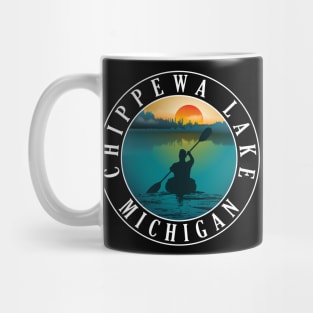 Chippewa Lake Kayaking Michigan Sunset Mug